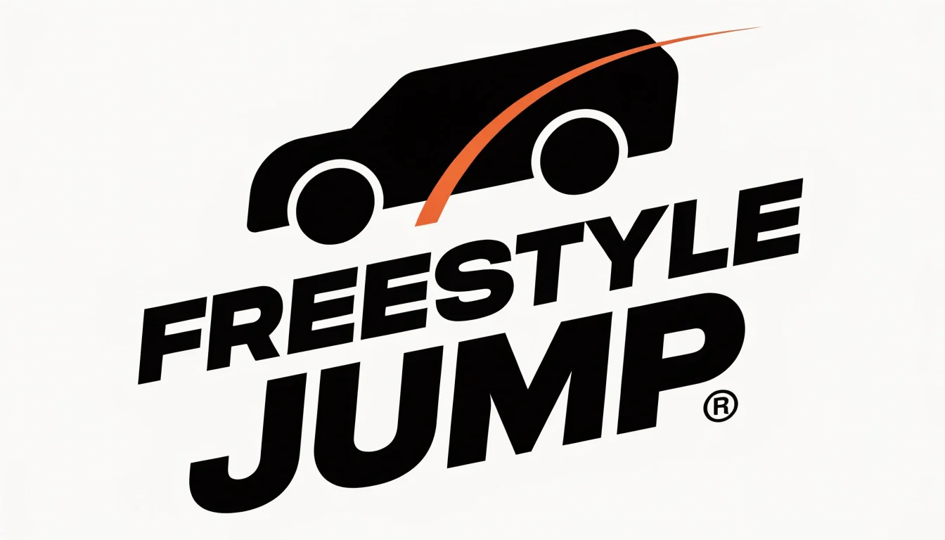Monster truck freestyle jump icon badge