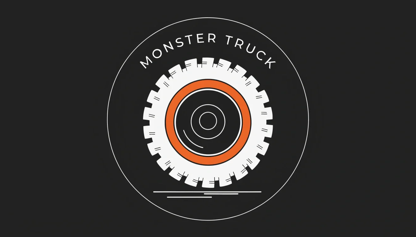 Monster truck tire icon badge